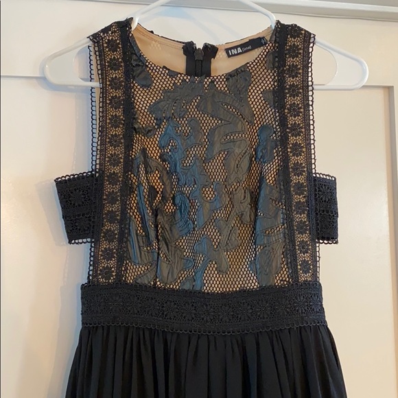 Vici Ina Black Floor Length Asymmetrical Gown - Picture 3 of 7